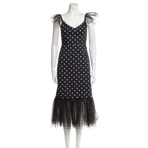 Staud Polka Dot Print Long Dress